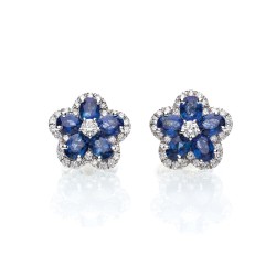 Orecchini fiore blu | Gioielli De Nobili